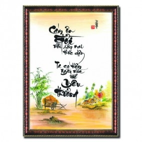 Tranh thư pháp vẽ tay